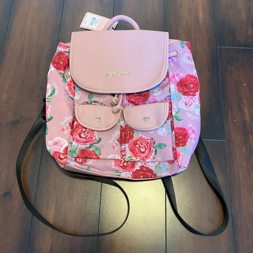 Juicy‎ Couture Women's Mauve Romantic Rose Love Club Backpack NWT